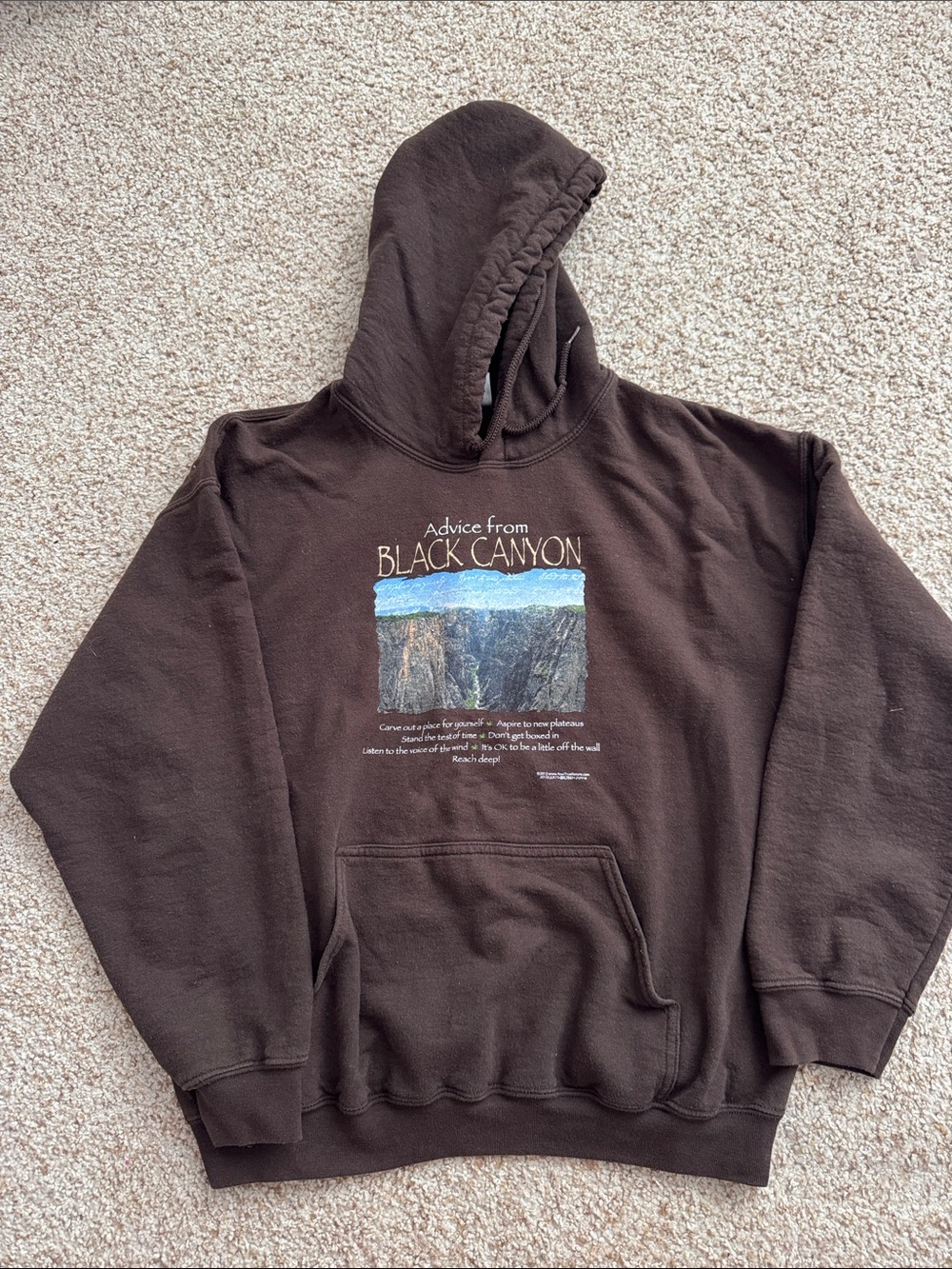 Gildan Brown 'Black Canyon' Graphic Pullover Hoodie